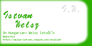 istvan welsz business card